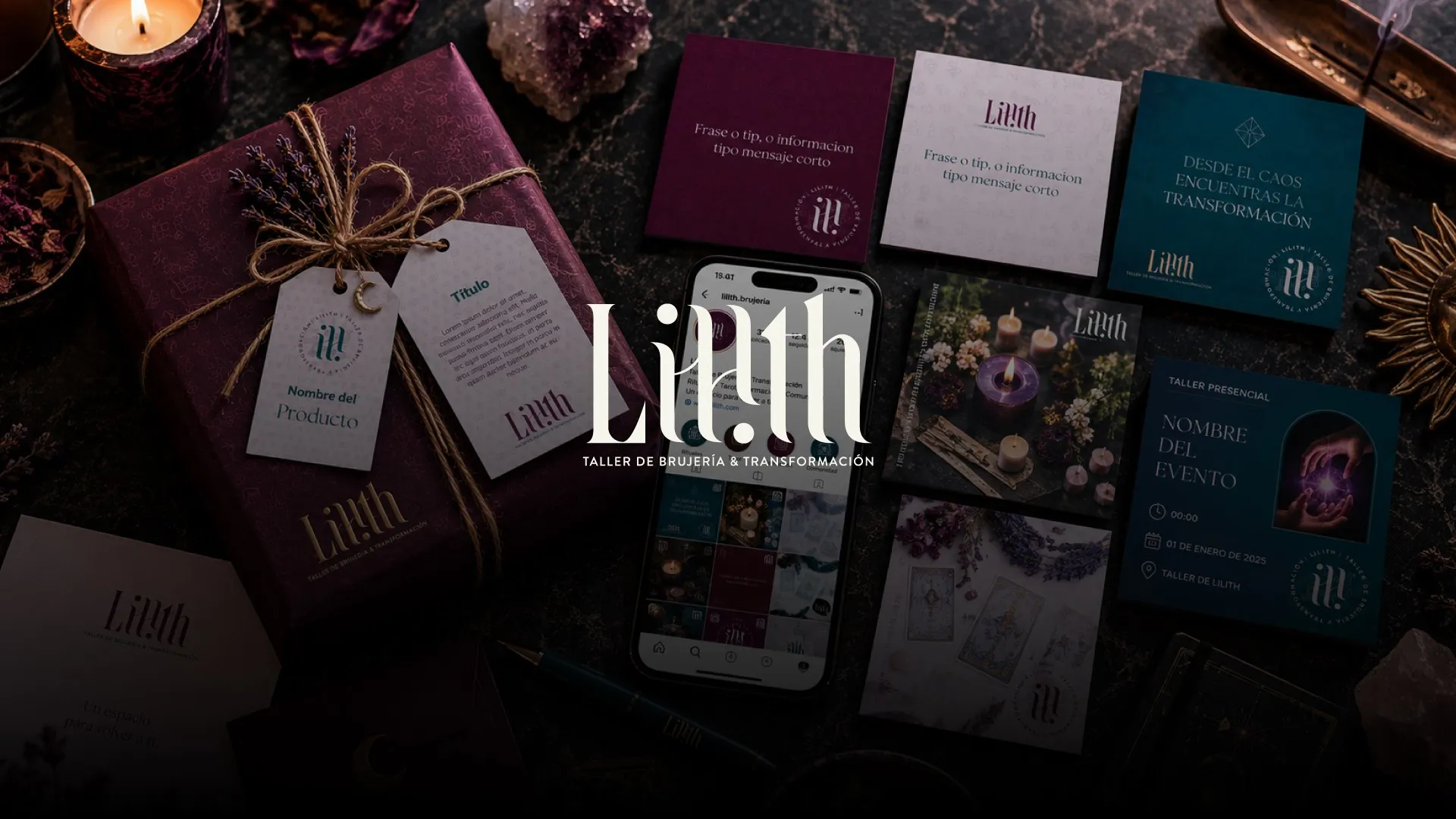 Lilith gift, social media and stationery by candlelight